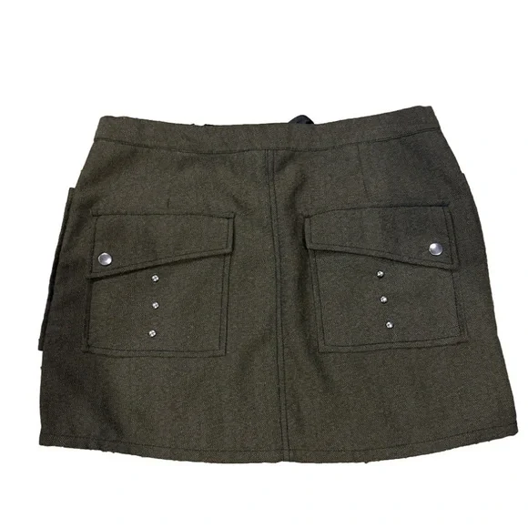 Dollhouse Olive Green Skirt with Black Accents - Picture 2 of 5
